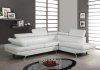 U9782 Sectional Sofa in White Bonded Leather by Global