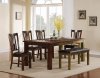 Brown Finish Modern 5Pc Dining Set w/Optional Side Chairs