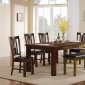 Brown Finish Modern 5Pc Dining Set w/Optional Side Chairs