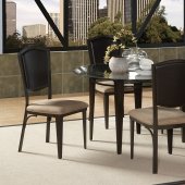 Black Metal Base & Glass Top Modern 5Pc Dinette Set