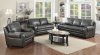 Matera Sofa & Loveseat Set in Grey Leather w/Options