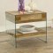 Raya CM4451A Coffee Table & 2 End Table 3Pc Set in Natural