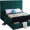 Bliss Bed in Green Velvet Fabric by Meridian w/Options