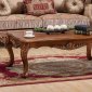 Mavis Coffee Table in Brown Finish w/Wood Table Top & Options