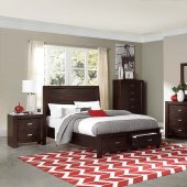 2244 Breese Bedroom by Homelegance in Dark Cherry w/Options