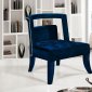 Tribeca Accent Chair 546 in Royal Navy Blue Velvet by Meridian