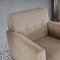 Theo Accent Chair & Ottoman in Cream Fabric by Bellona