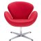 Wing Swivel Lounge Chair Choice of Color Fabric by Modway