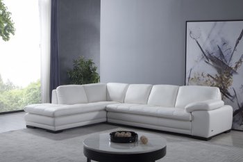 ML157 Sectional Sofa in White Leather by Beverly Hills [BHSS-ML157 White]