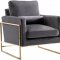 Mila Sofa 678 in Grey Velvet Fabric by Meridian w/Options