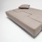 Long Horn Natural Fabric Sofa Bed w/Two Cushions