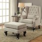 Willow Accent Chair CM-AC6271BG in Beige w/Optional Ottoman