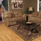 Denver Saddle Fabric Modern Sofa & Loveseat Set w/Options