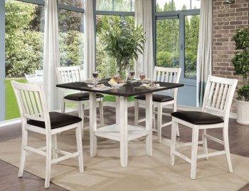 Raegan II 5Pc Counter Ht Dinette Set CM3197PT in Antique White [FADS-CM3197PT-Raegan II]