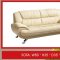 Almond Leather Contemporary Living Room W/Chromed Legs