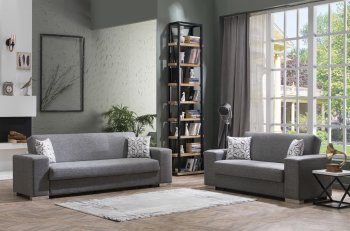 Kobe Diego Gray Sofa Bed & Loveseat Set by Istikbal w/Options [IKSB-Kobe Diego Gray]