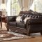 Mabel Traditional Sofa in Brown Bonded Leather w/Optional Items