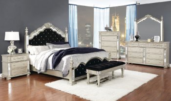 Heidi Bedroom 222731 in Metallic Platinum & Black by Coaster [CRBS-222731-Heidi]