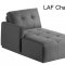 Colony Modular Sectional Sofa in Charcoal Fabric by NCFurniture