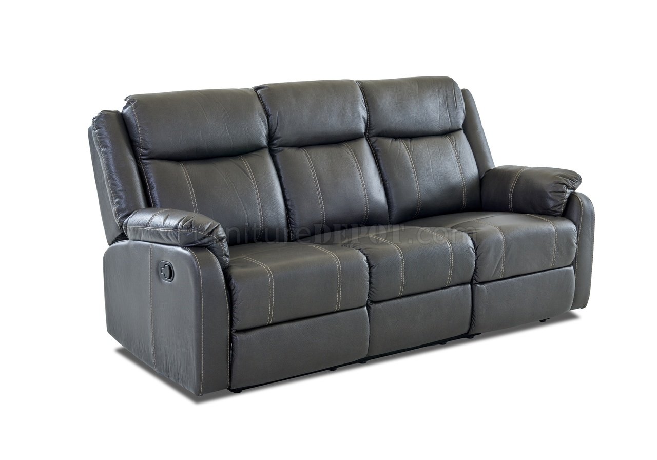 Domino Motion Sofa & Loveseat Set in Carbon by Klaussner