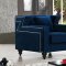 Harley Sofa 616 in Navy Velvet Fabric by Meridian w/Options