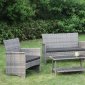 P50222 Outdoor Patio 4Pc Lounge Set by Poundex w/Options