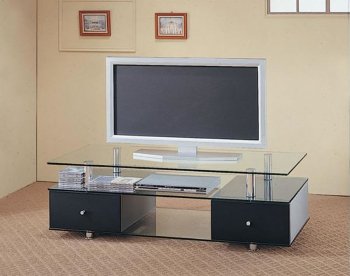 Contemporary TV Stand w/Glass Bottom And Base [CRTV-429-720081]