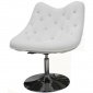 Sandy Swivel Chair in White Leatherette by Whiteline Imports