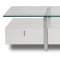 Suzanne TV Unit in White w/Glass Top by Whiteline Imports