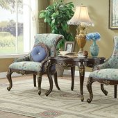 Ameena Accent Chair 50845 in Floral Periwinkle Fabric by Acme