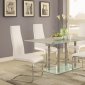 Geneva 104861 Dining 5Pc Set by Coaster w/White Chairs