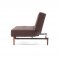 Splitback Sofa Bed in Brown w/Arms & Wooden Legs by Innovation