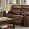 Keridge Recliner Sofa 9906BRW in Brown AirHyde by Homelegance