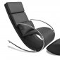 Chloe Rocker Chair & Ottoman in Black Leatherette by Whiteline