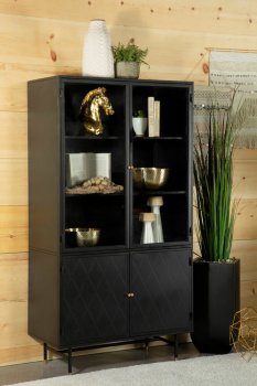 951134 Tall Cabinet in Black by Coaster [CRCA-951134 Santiago]