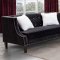 Imani Sofa & Loveseat Set in Black Velvet Fabric w/Options