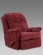 Wine Fabric Modern Elegant Rocker Recliner