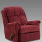 Wine Fabric Modern Elegant Rocker Recliner