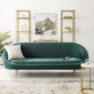 Sublime Sofa in Green Velvet Fabric by Modway