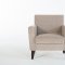 Theo Accent Chair & Ottoman in Cream Fabric by Bellona