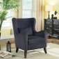 Set of 2 Accent Chairs 902684 in Indigo Printed Velvet - Coaster