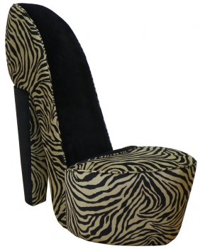 Zambia Coffee Fabric Modern High-Heel Shoe Chair [PMCC-SC-Coffee]