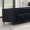 Taylor Sofa 642 in Black Velvet Fabric by Meridian w/Options