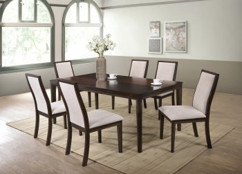 Xena Dining Set 5Pc in Dark Walnut by NCFurniture w/Options [NFDS-D2541-10 Xena Dark Walnut]