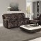 U6028 Motion Sofa & Loveseat Set in Brown Fabric by Global