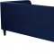 Taylor Sectional Sofa 643 in Navy Velvet Fabric by Meridian