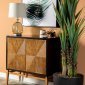 Zira Accent Cabinet 953496 Brown & Antique Gold by Coaster