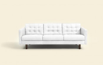 Venere Sofa in White Leather by Beverly Hills w/Options [BHS-Venere White]