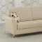 Beige Leatherette Modern Convertible Sofa Bed w/Optional Items