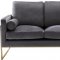 Mila Sofa 678 in Grey Velvet Fabric by Meridian w/Options